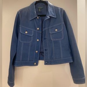 Ralph Lauren Blue Leather Jacket